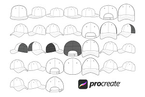 Cap Hat Clothing Set 1 Procreate