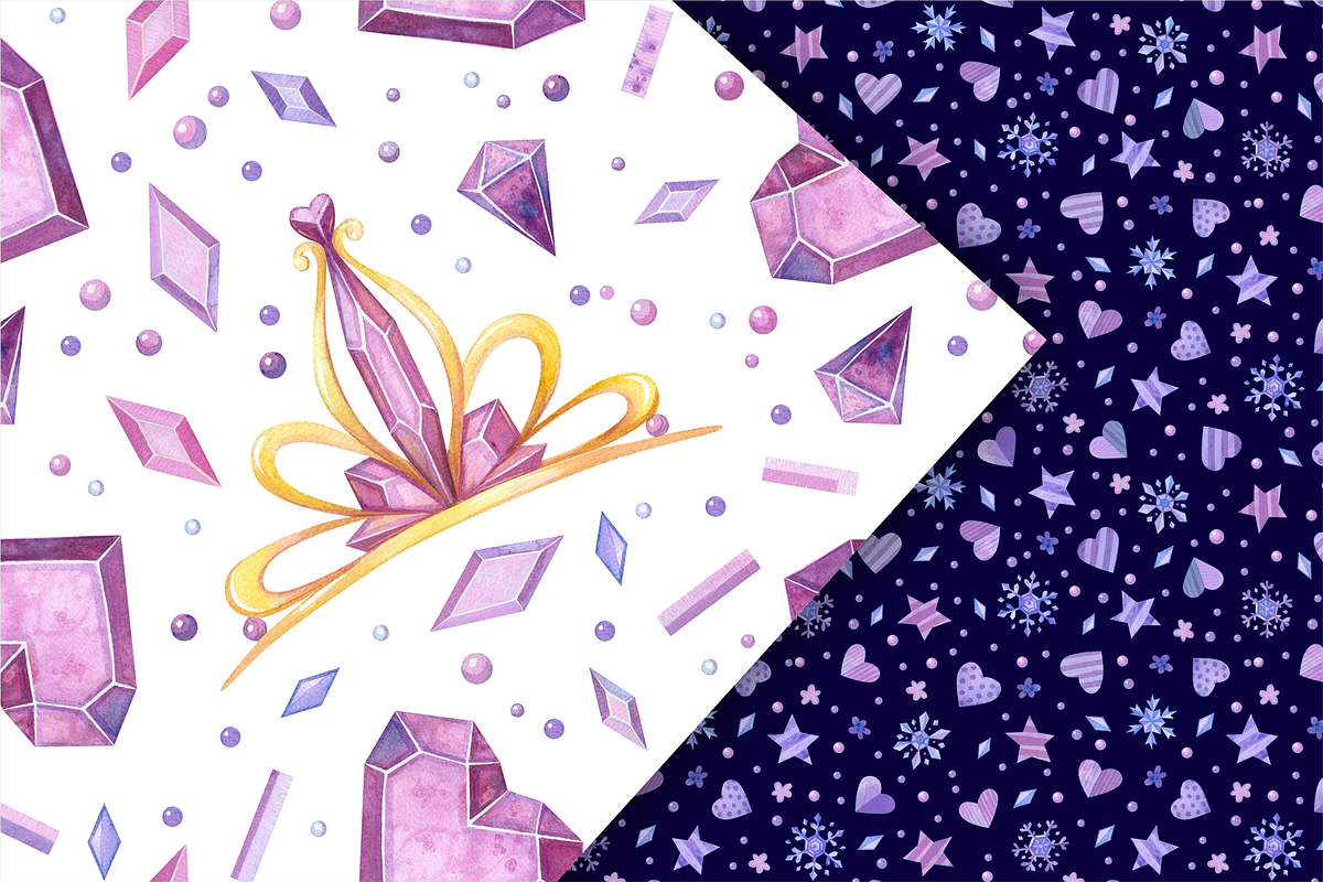 Frozen Tale Clipart & Patterns, an Illustration by Valin Malin (Photo 8 of 11)