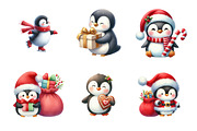 Winter Holiday Penguin Clipart, an Illustration by Design Market (Thumbnail 5 of 5)