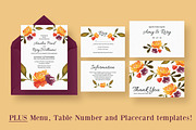 Watercolour Fall Wedding Suite, an Invitation Template by Knotted Design (Thumbnail 1 of 6)