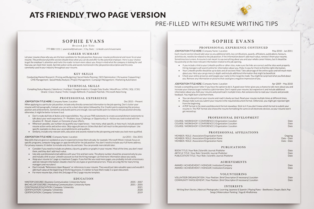 Modern ATS Resume Template, a Resume Template by BestResumes.Co (Photo 3 of 9)
