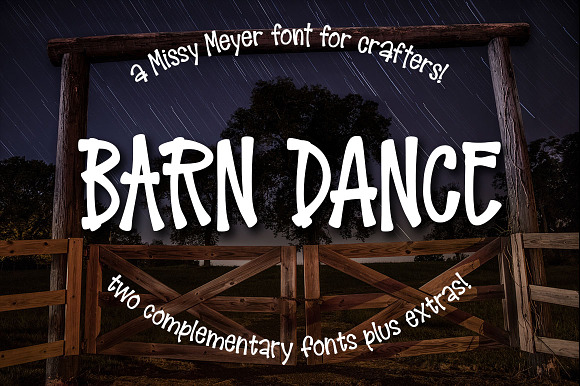 Barn Dance: a country-style font! preview 8