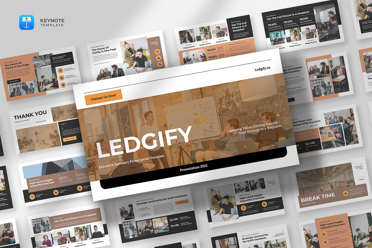 Executive Summary Keynote Template, a Presentation Template by fluffstudio (Photo 1 of 4)