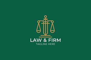 Law and Firm Abstract Logo Attorney, a Branding & Logo Template by Signatoro