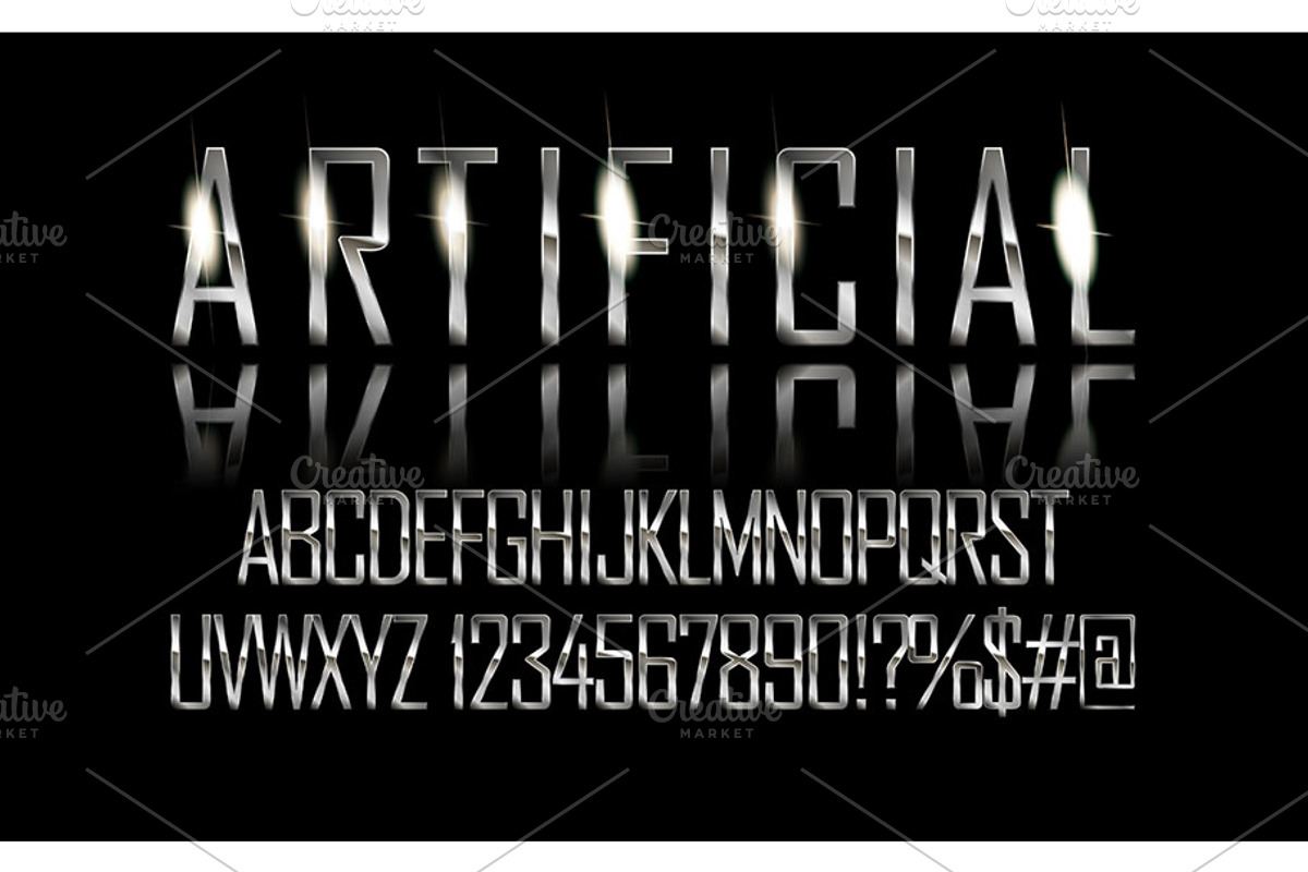The Silver Alphabet, a Graphic by Aromeo (Photo 3 of 4)