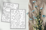10 Coloring Pages | Sea life, an Animal Illustration by ChristinaDesigns (Thumbnail 4 of 8)
