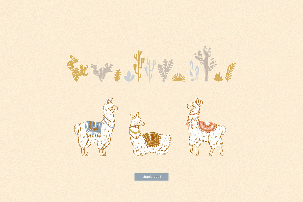 Llamas illustrations, an Animal Illustration by adehoidar (Photo 6 of 6)