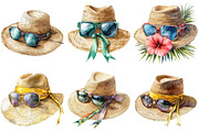 Summer Elegant Hat Clipart Bundle, an Illustration by Pixels.Craft (Thumbnail 2 of 8)