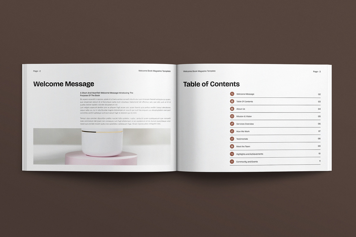 Welcome Book Magazine Landscape, a Magazine Template by E-Type (Photo 2 of 7)