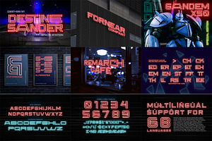 Modern Neon Font Bundle