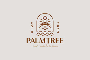 Palm Coconut Tree Logo