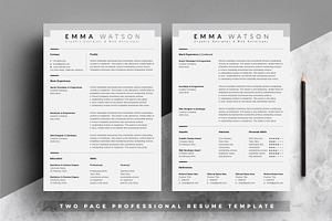 Resume Template 4 Pages Pack