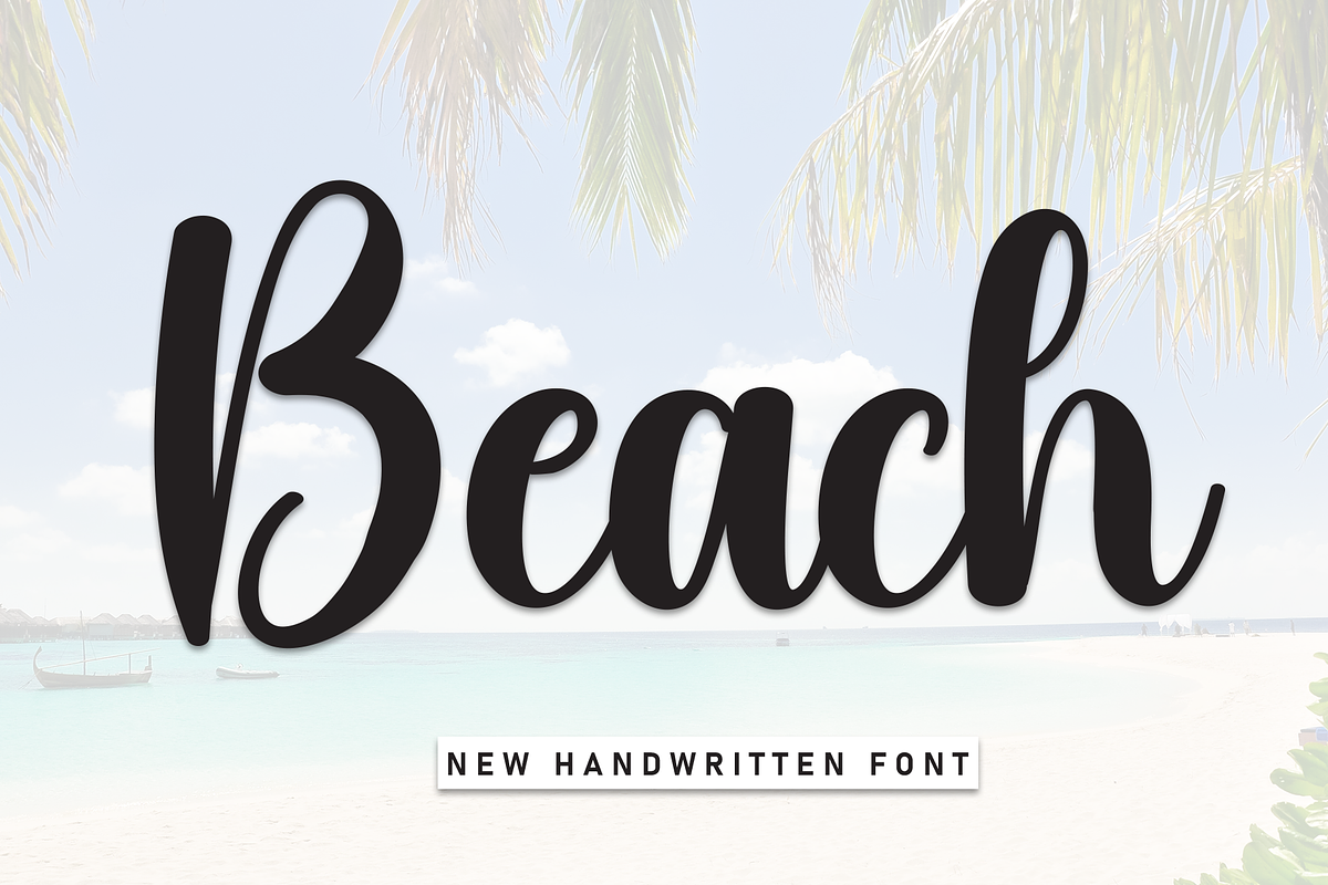 Beach | Script Font, a Handwritten Font by Scratchones (Photo 1 of 8)