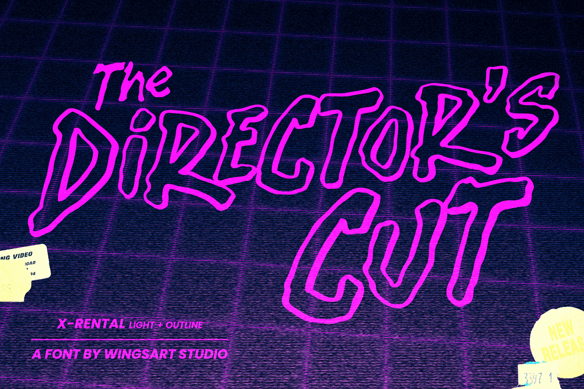 X-Rental - 1980s Retro Horror Font, a Handwritten Font by Wingsart Studio (Photo 12 of 15)