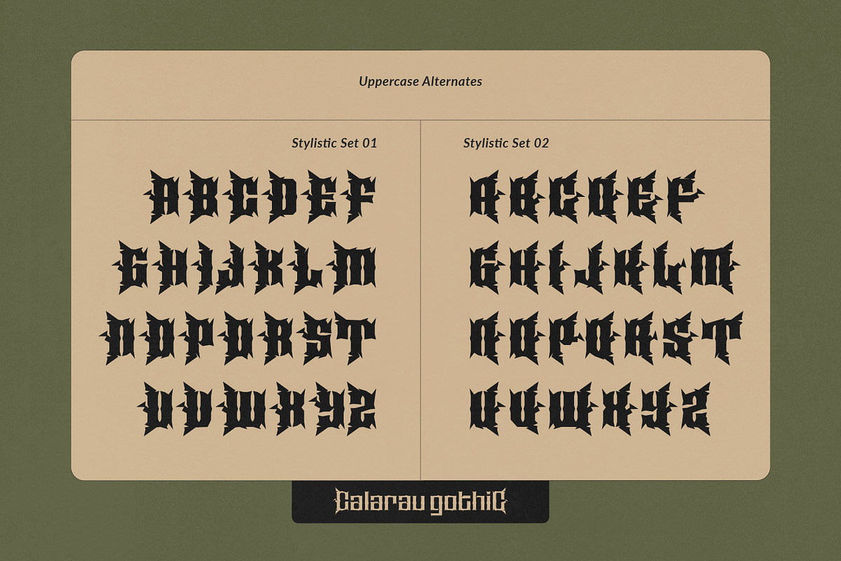 Calarau - Variable Metal Font, a Blackletter Font by creativemedialab (Photo 9 of 16)