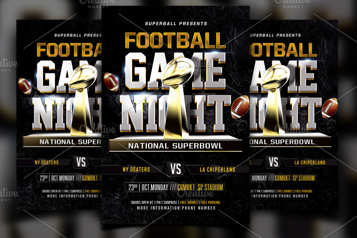 American Football Flyer, a Flyer Template by Basez Flyers (Photo 2 of 4)