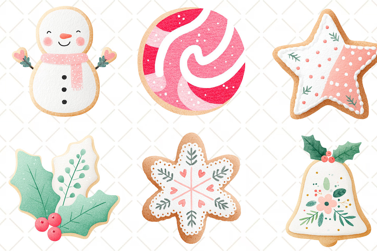 Christmas Sugar Cookie Clipart, an Illustration by Black Bird Studio (Photo 4 of 6)