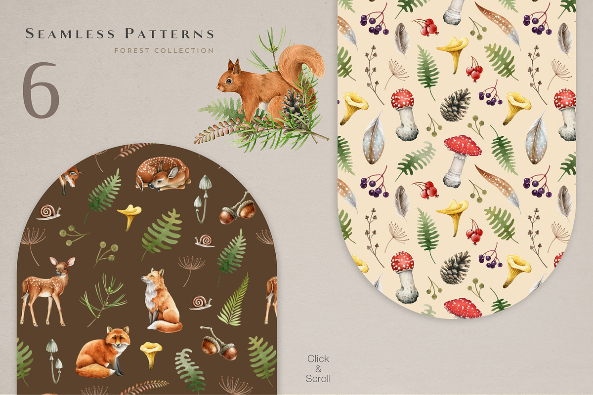 Forest Animals Watercolor Clipart, an Animal Illustration by AnitaPol (Photo 17 of 19)