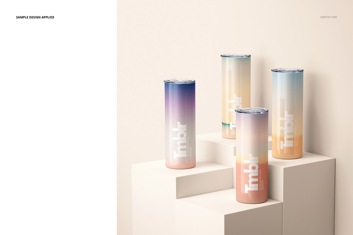 20oz Skinny Tumbler Mockup Set, a Cups & Container Mockup by creatsy5 (Photo 10 of 16)