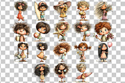 Beach Kids Watercolor Clipart PNG, a Seasonal Illustration by Nicolle's Colorful Art (Thumbnail 2 of 3)
