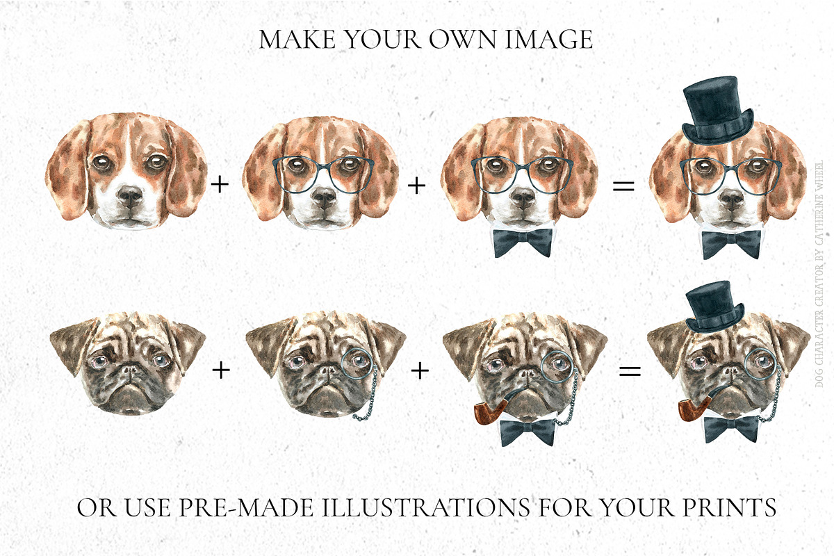 Dog Character Creator Animal clipart, an Animal Illustration by Catherine Wheel (Photo 11 of 19)
