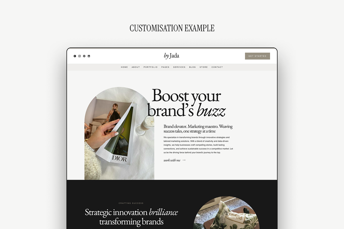 Jada Wordpress Theme, a WordPress Template by The Cherie Studio (Photo 7 of 7)