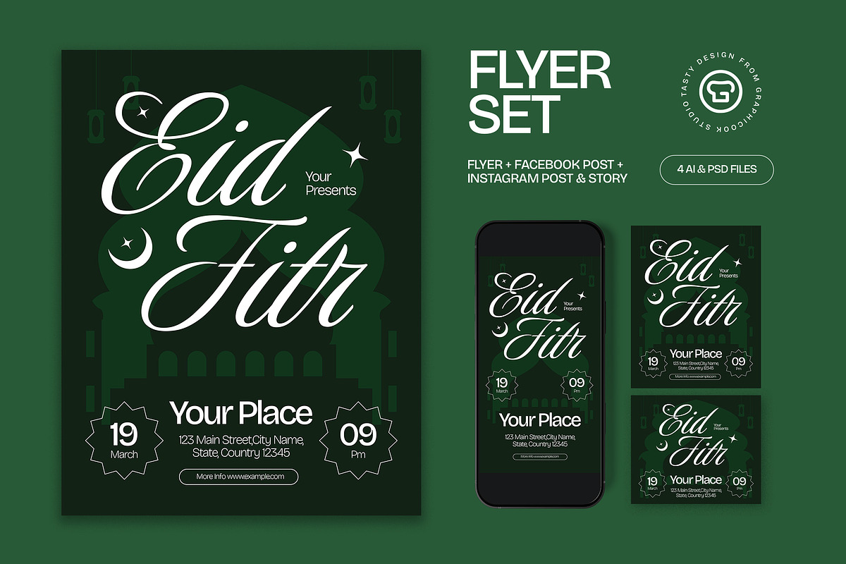 Eid Al Fitr Flyer, a Flyer Template by graphicook (Photo 1 of 3)
