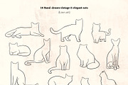Cats Collection: Colored and Outline, an Illustration by imajineko (Thumbnail 5 of 10)