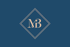MB serif modern logo design, a Branding & Logo Template by MuzaInspires
