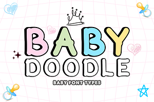 Baby Doodle – Cute & Playful Font, a Font by KiddoGlyphs Studio