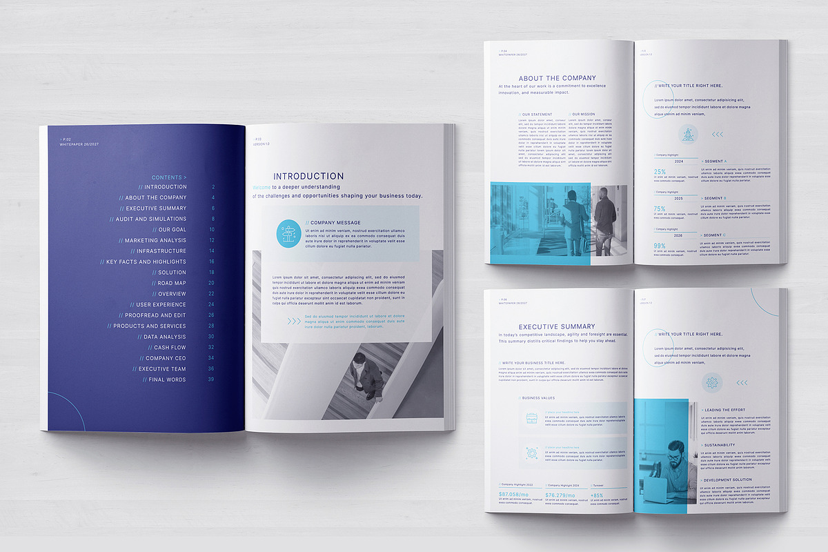Business White Paper Template, a Brochure Template by Designsoul14 (Photo 6 of 13)