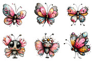 Whimsical spring Butterfly Clipart, an Illustration by CreationArt (Thumbnail 3 of 7)