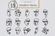 One line art woman face SVG, an Illustration by Anntre (Thumbnail 2 of 5)