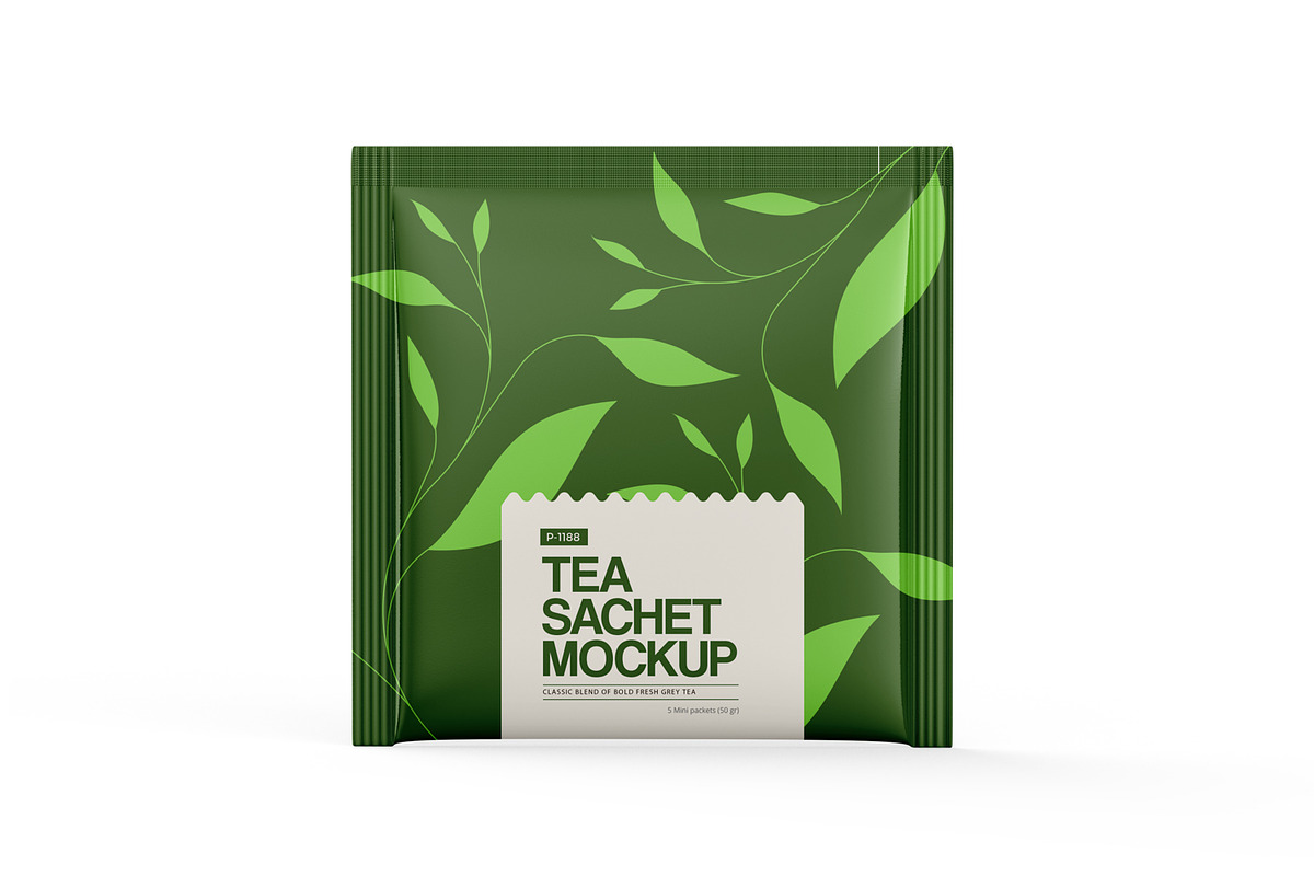 Tea Sachets with Box Mockup, a Packaging Mockup by Ram Studio (Photo 23 of 27)