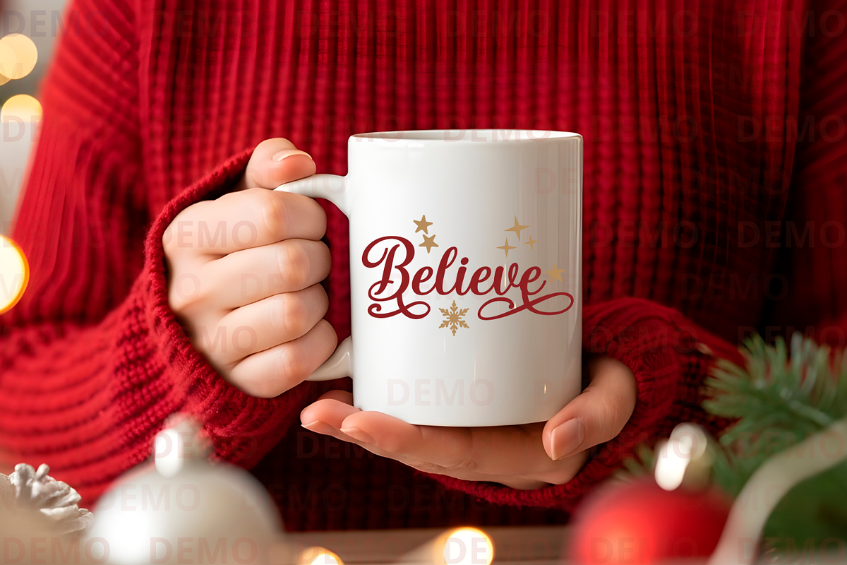 Holiday Mug Mockup 11oz Winter Scene, a Cups & Container Mockup by animatizmagix (Photo 2 of 4)