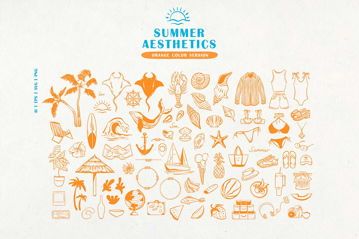 Summer aesthetics. Vector Clipart, an Object Graphic by VerAna (Photo 3 of 11)
