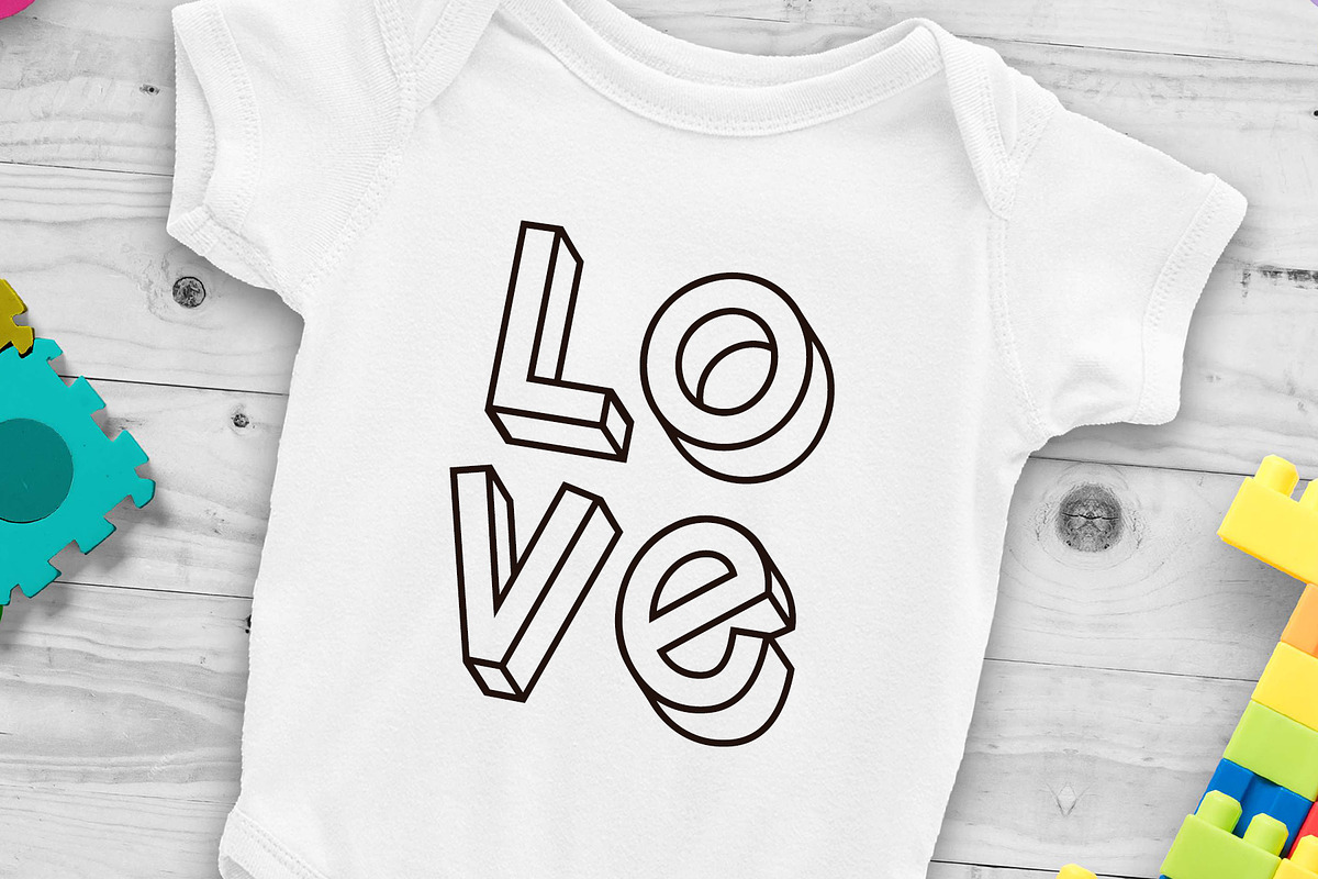 Hello Outline - Cute Outline 3D Font, a Handwritten Font by Airotype (Photo 6 of 9)