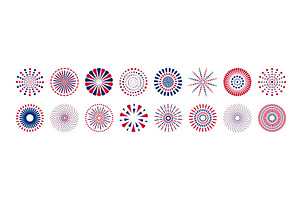 Fourth of July blue, red, bicolored