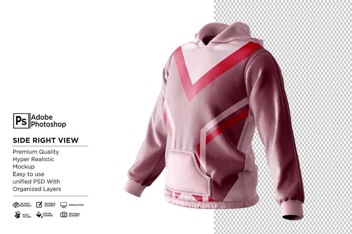 Hoodie Jumper Jacket Mockup, a Hoody Mockup by Nanggroe Scripting (Photo 3 of 9)