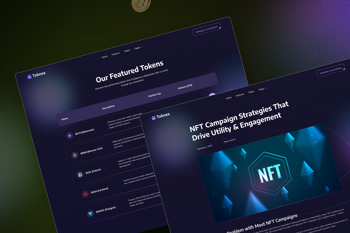 Toknex, Cryptocurrency HTML Template, a HTML Template by TNCFlow (Photo 5 of 5)
