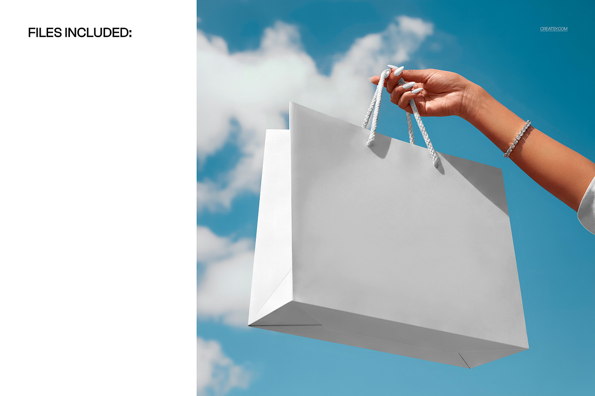 Paper Shopping Bag Mockup, a Product Mockup by creatsy5 (Photo 2 of 5)