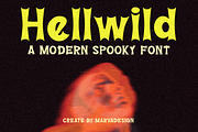 Hellwild - A Modern Spooky, a Sans Serif Font by Marvadesign (Thumbnail 1 of 9)