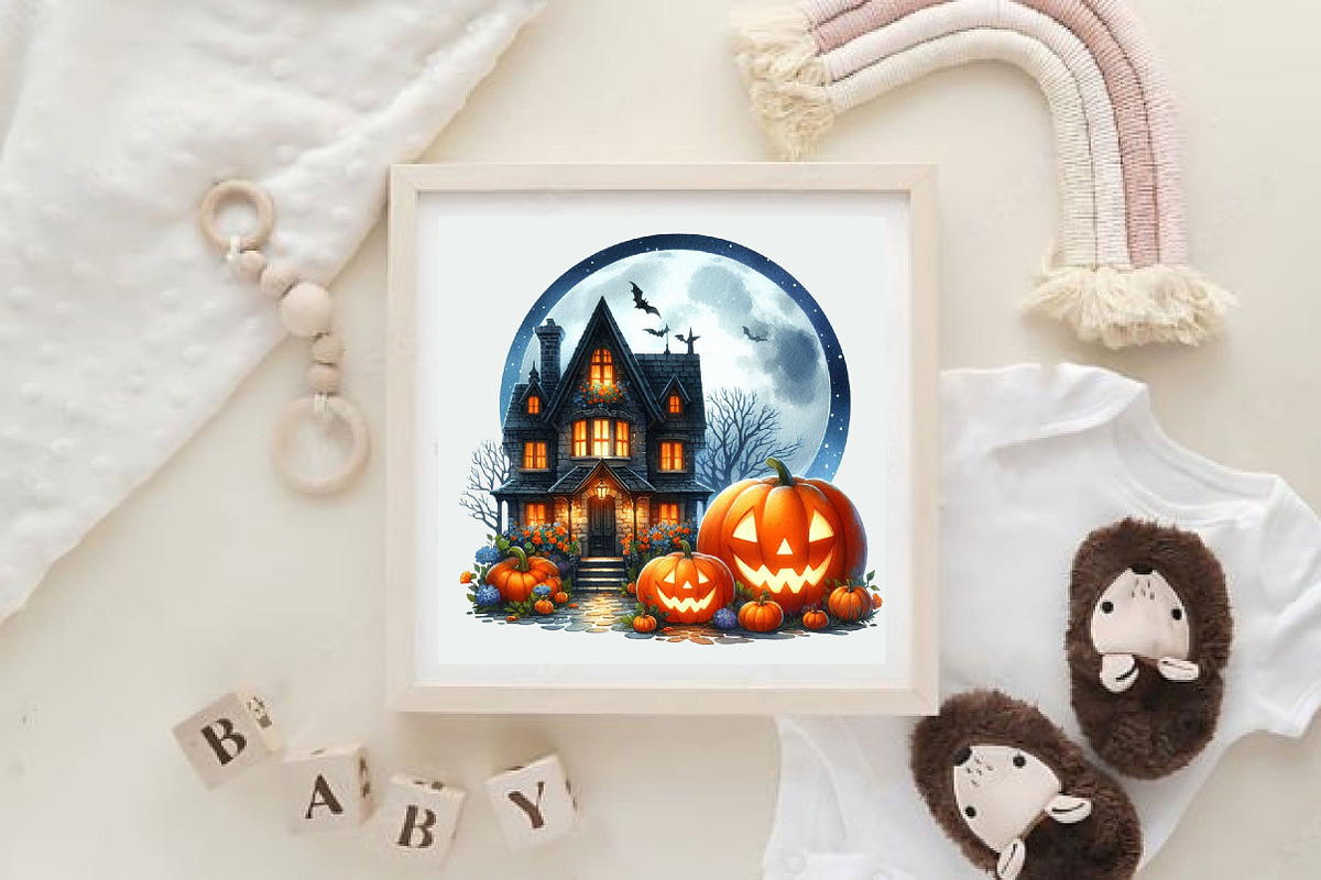 Halloween house Sublimation Clipart, a Graphic by CitraGraphics (Photo 3 of 6)