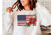 Faux Yarn American Flag Flower Png, an Illustration by Designking (Thumbnail 5 of 6)