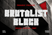 Brutalist Block Rough Display Font, a Font by PutraCetol Studio (Thumbnail 1 of 5)