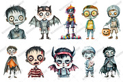 Quirky Halloween Boy Clipart Zombie, an Illustration by designcity5 (Thumbnail 3 of 5)