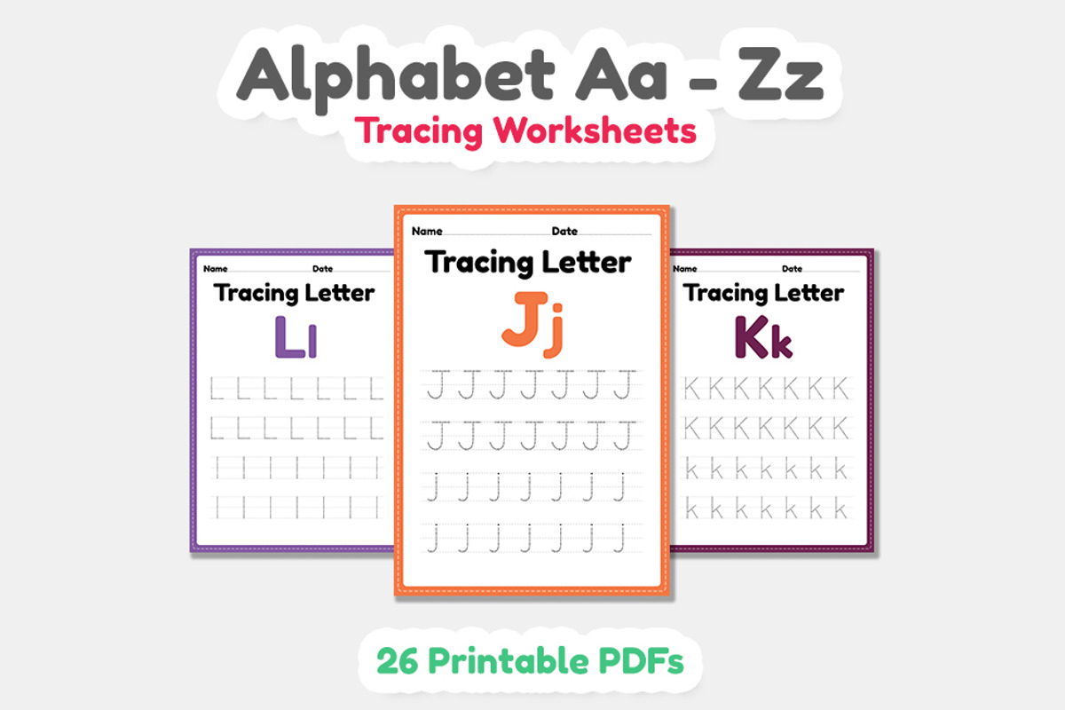 Tracing Alphabet Letter a to z, an Education Illustration by TukTuk Design (Photo 4 of 9)
