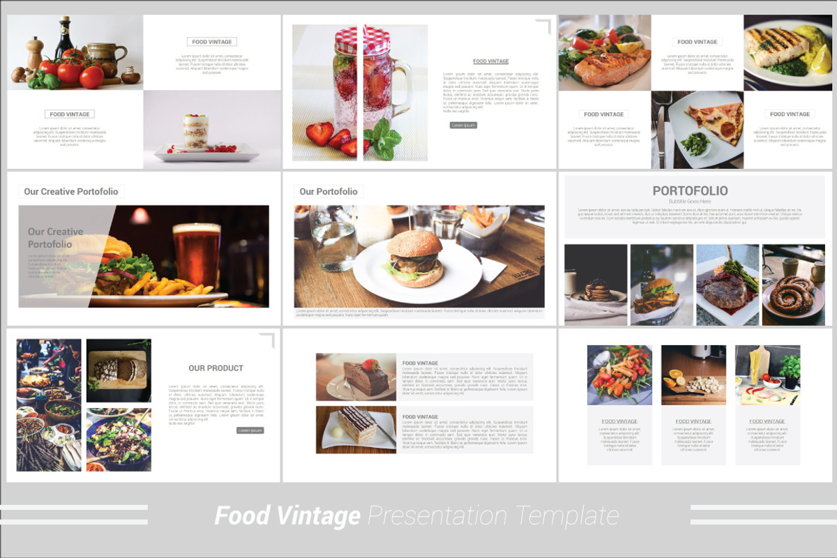 Food Vintage Powerpoint Template, a Presentation Template by Presentation Official (Photo 3 of 13)