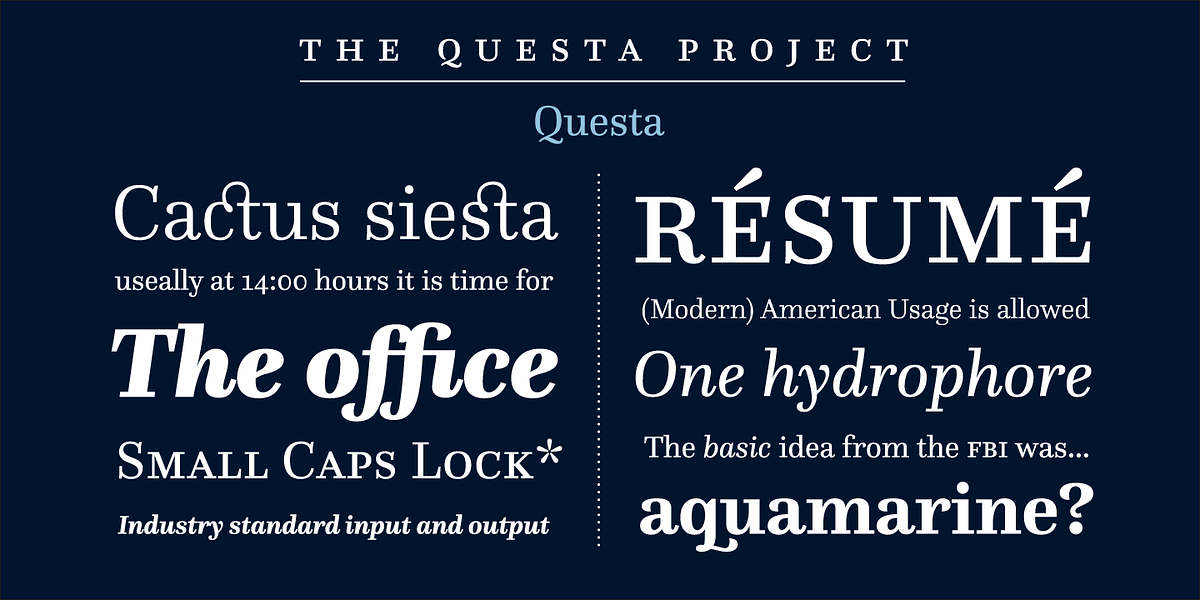 Questa, a Serif Font by The Questa Project (Photo 3 of 4)