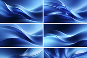 Blue Fluid Glass Waves 5K Wallpapers, a Wallpaper Graphic by Pulsecolor (Thumbnail 2 of 4)